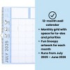 Yoobi 12"x15" 2025-2026 Peanuts Monthly Wall Calendar Blue Snoopy Dance, School Supplies - 2 of 4