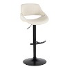 LumiSource Set of 2 Fabrico Adjustable Barstools Noise Fabric - 2 of 4