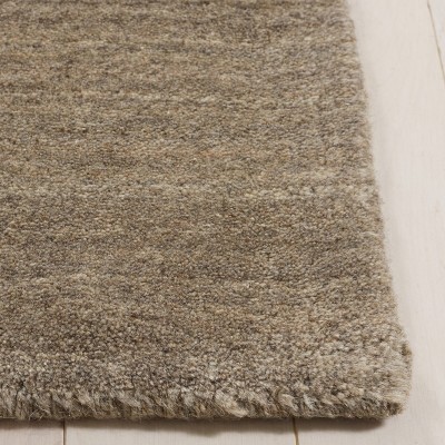 Taupe Hand-Knotted Wool 6' x 9' Area Rug