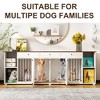 Famapy Dog Cage Kennel with 3 Drawers Double Door with Lock White - 3 of 4