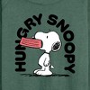 Women's - Peanuts - Hungry Snoopy Lightweight French Terry Wide Neck Long Sleeve Shirt - 2 of 4