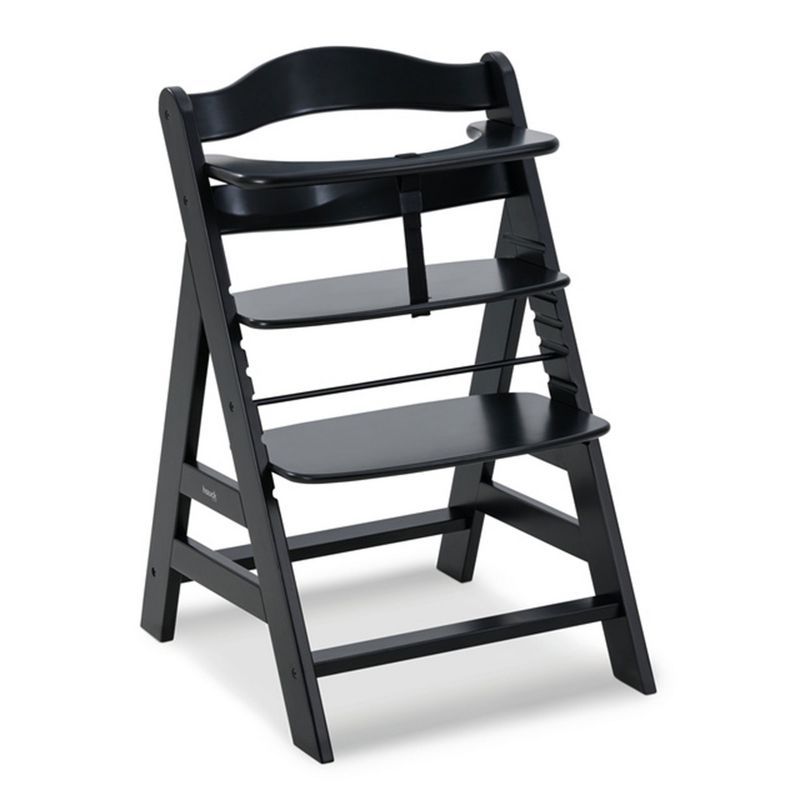 Hauck Alpha+ Grow Along Adjustable Wooden High Chair Seat w/ 5 Point Harness & Bumper Bar for Baby & Toddler Up to 198 lbs, 1 of 11