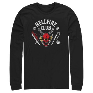 Men's Stranger Things Hellfire Club Costume Long Sleeve Shirt - 1 of 4