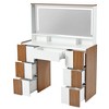 NicBex Vanity Desk with Mirror Dressing Table with Stool, Vanity Set with Adjustable Shelves,2 Drawers and Side Cabinet for Bedroom - 3 of 4