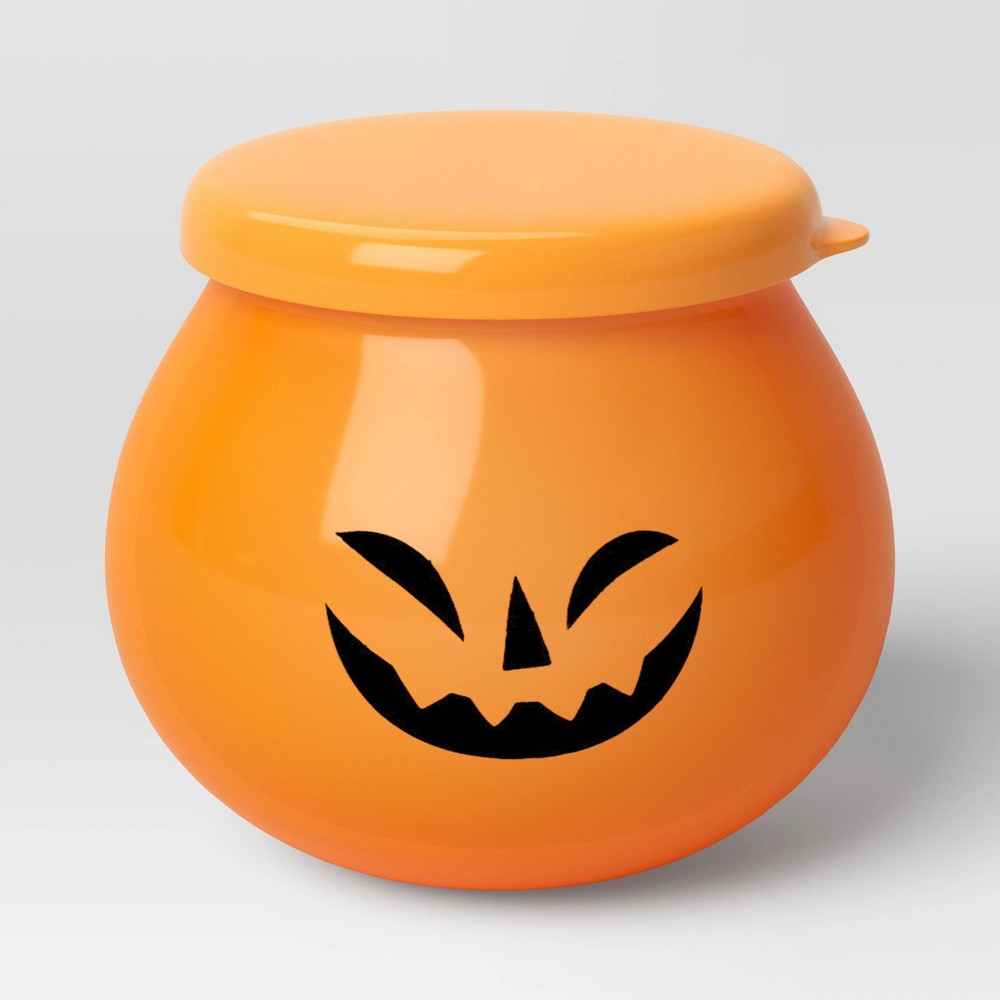 18 fl oz Halloween Pumpkin Snack Food Storage Cup with Lid Orange - Hyde & EEK! Boutiqueâ„¢