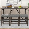 Bella Depot 4-Piece Bar Table Set with Dining Bar Table and Chairs for Living Room, Dining Room, Game Room - 2 of 4