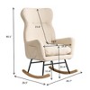 GlasFlength Accent Chairs Modern Lounge Chair with Streamlined Comfort for Living Room or Reading Nook, Beige,29.5”*26.7”*40.1" - 2 of 4