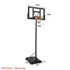 Basketball Hoop Outdoor, Height Adjustable 5.58-10Ft Portable Basketball Goal w/ Enlarged Base & PC Backboard, Indoor Outdoor Hoops - 4 of 4