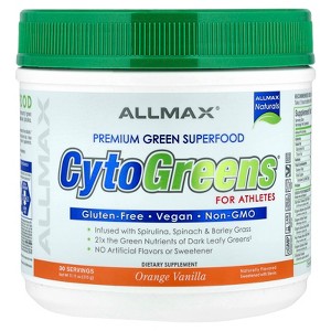 ALLMAX CytoGreens®, Premium Green Superfood For Athletes, Orange Vanilla, 11.11 oz (315 g) - 1 of 4