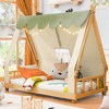 Twin/Full Size House Bed Platform Bed Frame for Kid with Tent & Light - ModernLuxe - 3 of 4