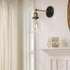 Industrial Wall Light  with Black and Brass Vintage Light Fixture, Farmhouse Style - 3 of 4