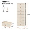 Pellebant 8 Drawers Vertical Dresser dressers for bedroom Storage Tower with Sturdy Steel Frame Wood Top Easy Pull Fabric Bins Handles - 3 of 4