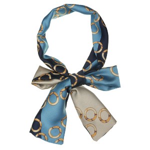 Allegra K Women's Polka Dot Long Skinny Double-Sided Scarf 57.87*5.12"(L*W) - 1 of 4