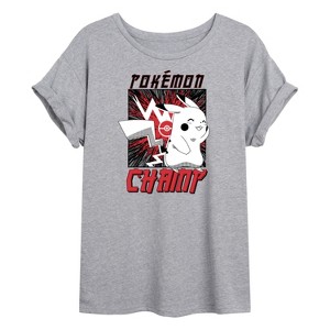 Women's - Pokémon - Pokémon Champ Oversized Graphic T-Shirt - 1 of 4