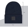 Knit Beanie Hats for Men Women Soft & Stretchy Toboggan Hats Cuffed Skull Knit Winter Hats Men & Womens Beanie Cap Navy, Brown, Bright Orange - 3 of 4