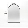 Lycvki 24x36 Inch Metal Framed Arched Bathrrom Mirror for Wall. - 4 of 4