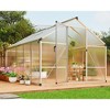 Aluminum Large Walk-in Greenhouse for Outdoors, Sliding Door & Ajustable Roof Vent, Polycarbonate Green Houses for Outside Garden,Backyard,Patio,Lawn - 2 of 4