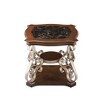 26.2" MDF & Birch Veneer End Table with Marble Paper Top and Middle Shelf for Living Room and Entryway - 3 of 4