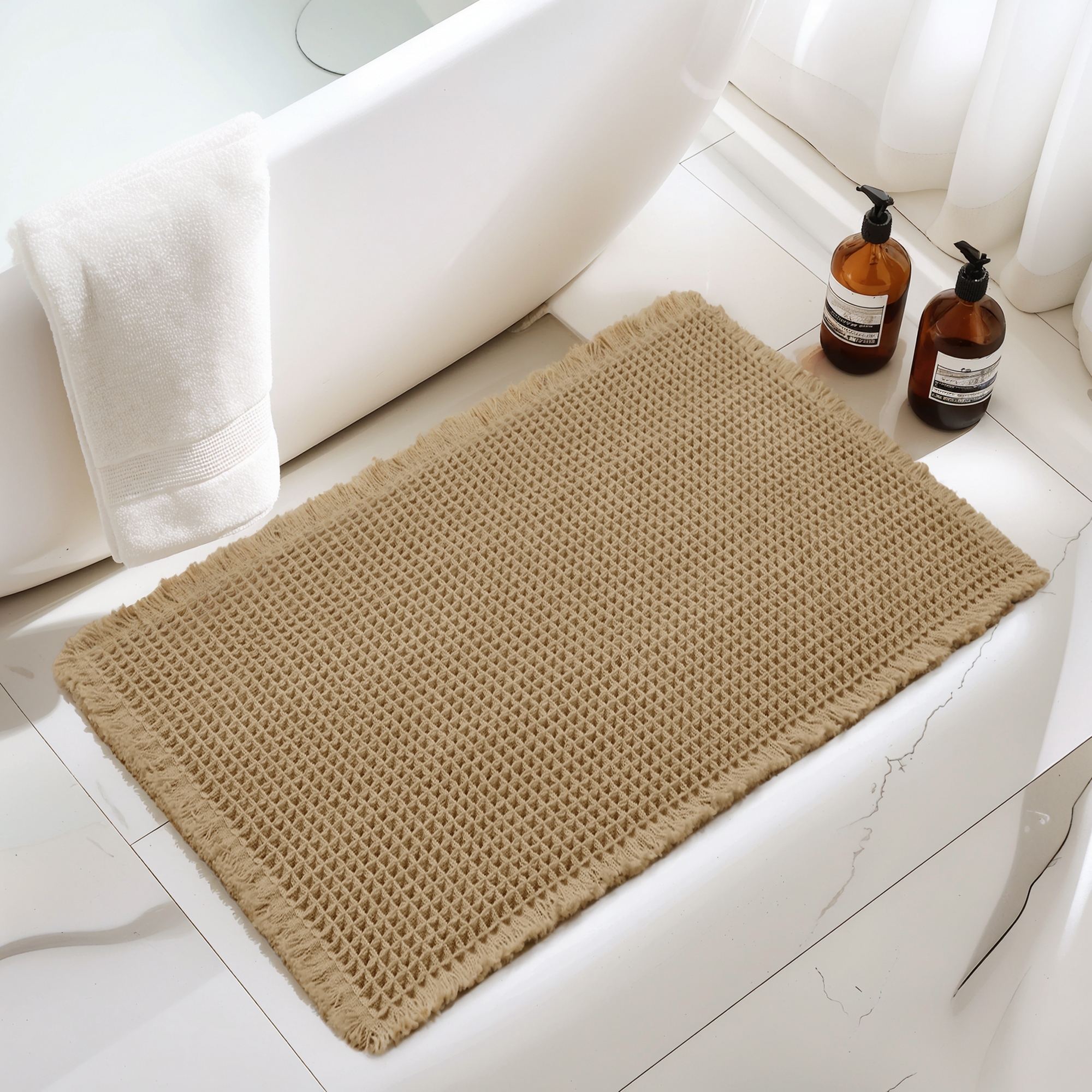 Waffle Style Bath Mat 20"x32"- khaki