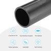 Unique Bargains Water Plumb DIY Crafts High Impact Rigid Round Pipes 8" Length ID 2.11" OD 2.48" Dark Grey - 3 of 4