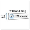 Avery Mini Size Durable View Binder with Round Rings, 3 Rings, 1" Capacity, 8.5 x 5.5, White - 2 of 4