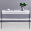 GlasFlength Coffee Tables Coffee Table Sturdy Tempered Glass Top Multi Function Design for Living Room Lounge, White, 47.2"*27.5"*30" - 2 of 4