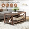 NicBex Modern Rectangle Coffee Table with Storage Shelf,Farmhouse Center Table for Living Room,Living Room Furniture - 2 of 3