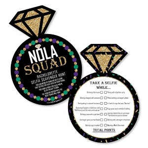 Big Dot of Happiness Nola Bride Squad - Selfie Scavenger Hunt - New Orleans Bachelorette Party Game - Set of 12 - 1 of 4