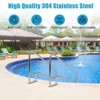 Pool Rails , Pool Handrails for Inground Pool 304 Stainless Steel Big Load Capacity Rustproof with Blue Grip Cover & Accessories - 2 of 4