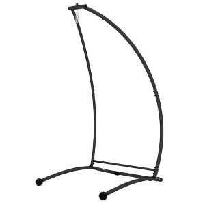 Hammock Chair Stand, C Shape Hanging Heavy Duty Metal Frame Hammock Stand for Hanging Hammock Porch Swing Chair, Indoor & Outdoor Use - 1 of 4