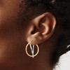 Black Bow Jewelry Double Twisted Freeform Hoops in 10k Two Tone Gold, 20mm (3/4 Inch) - 3 of 4