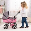 Bayer Design: Doll Pram Go - Pink and Grey, Play Stroller For Dolls Up To 18" - 2 of 4