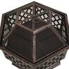 vidaXL Rustic Fire Pit with Poker 24.4"x21.3"x22" XXL Steel - 4 of 4