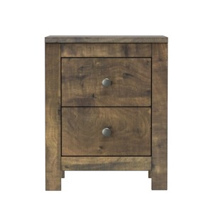NicBex Set of 2 Nightstand with 2 Drawers,18.1 inch  Side Table with Retro Design and Storage Space,Bedside Table for Bedroom,Living Room,Gray/Brown - 1 of 4