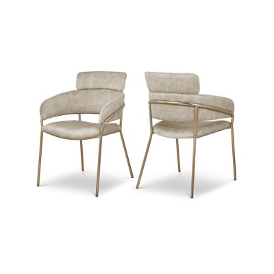 Meridian Furniture,Yara Velvet Dining Chair, Set of 2