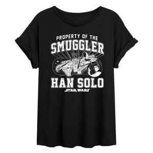 Women's - Star Wars - Property Of The Smuggler Oversized Graphic T-Shirt - 1 of 4