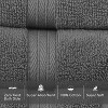 Home Weavers Elegance Essentials 550GSM 100% Cotton Zero Twist Super Absorbent Bath Towel Set - 3 of 4