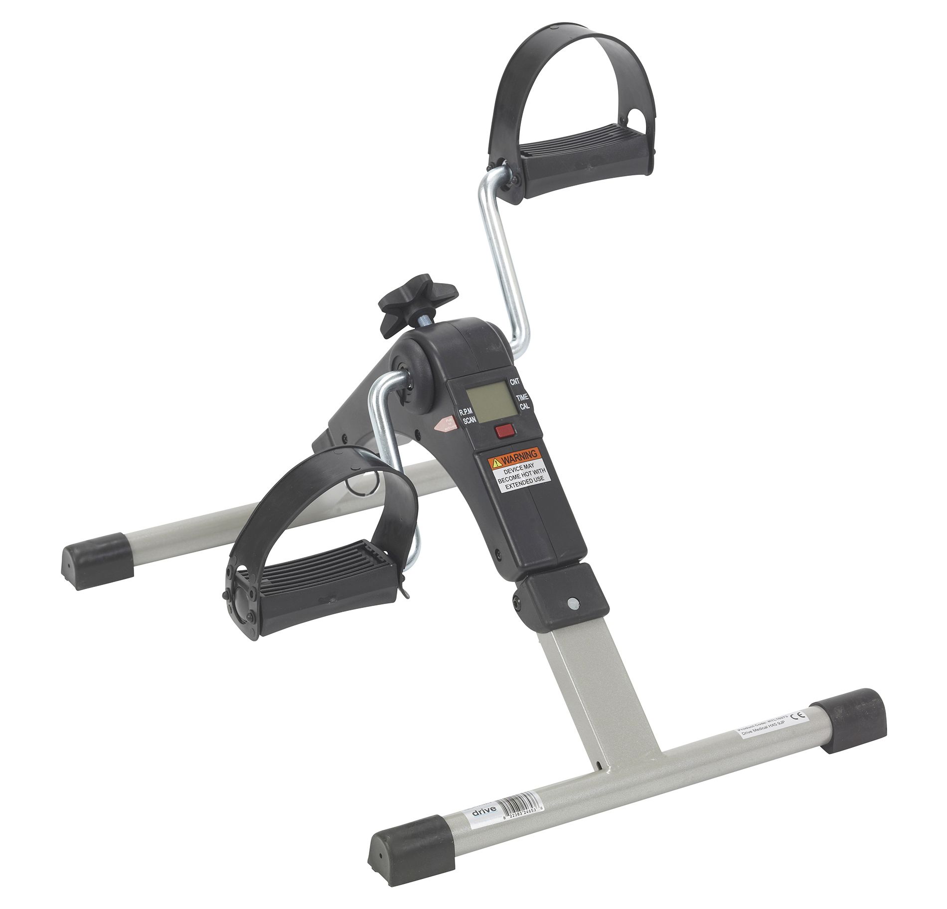 Drive Medical Folding Exercise Peddler with Electronic Display, Black
