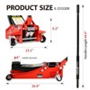 VisioGear 3 Ton Low Profile Floor Jack, Racing Floor Jack with Pistons Quick Lift Pump, Hydraulic Floor Jack Lifting, Black&Red, 26.85"*13.07"*6.22" - 3 of 4