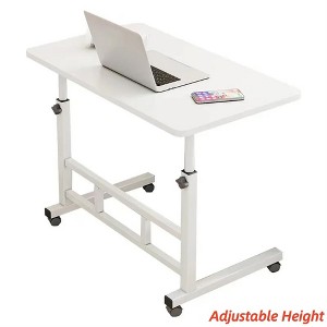 Standing Desk Adjustable Height, Mobile Stand up Desks w/Wheels, Portable Rolling Small Computer Table for Home Office - 1 of 4