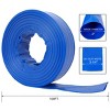 Syemin Drip Irrigation 100Ft Heavy Duty Reinforced Pool Backwash Hose for Swimming Drain Pools Water Discharge with Aluminum Camlock, Blue, 2"*2"*2" - 3 of 4