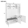 Lycvki Modern Hall Tree with Shoe Cabinet and Bench, Coat Rack - 4 of 4