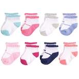 Luvable Friends Baby Girl Fun Essential Socks, Mary Jane Navy
