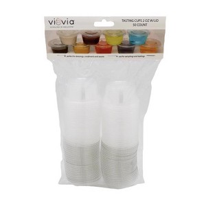 Viovia - 2 oz - Clear - Polypropylene - Tasting Cups - with Lid - 1 of 2