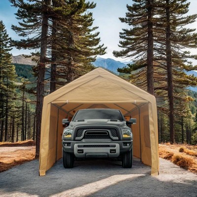 Gsluuk heavy duty outdoor portable garage ventilated canopy carports