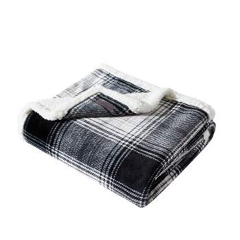 50"x60" Vail Plaid Throw Blanket Gray - Eddie Bauer