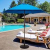 9' x 5' Aluminum Bronze Umbrella Blue - Tropishade: Weather-Resistant, No Assembly, Push-Button Tilt - 2 of 4