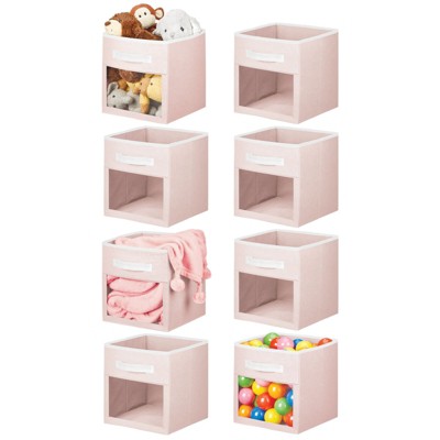 Mdesign Fabric Dresser Drawer/closet Organizer Bins, 6 Pack, Light  Peach/white : Target