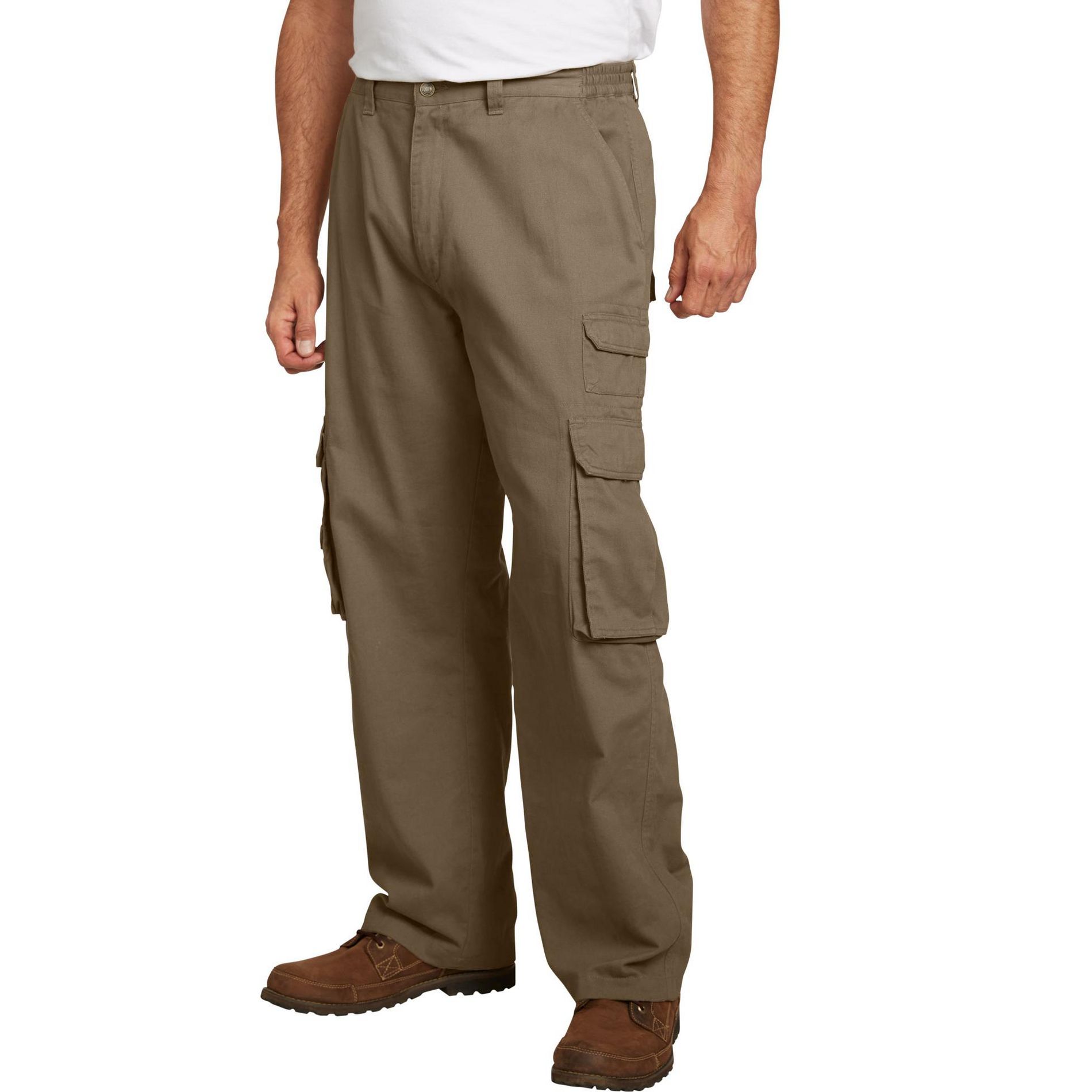 Boulder Creek by KingSize Ranger Side-Elastic Stacked Cargo Pocket Pants - 48 40, Dark Khaki