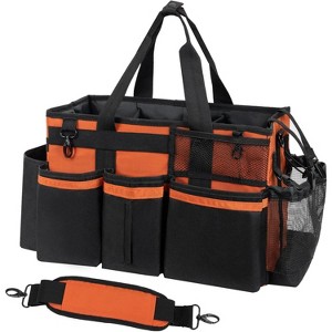 Wearable Cleaning Caddy Organizer with Handle & Shoulder Straps, Tool Bag with 4 Foldable Dividers for Under Sink & Car Cleaning - 1 of 4